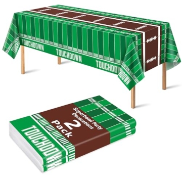 OHOME 2 Pack Superbowl Party Decorations 2025 - Football Party Decorations | Football Tablecloth - S...