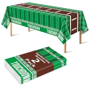 OHOME 2 Pack Superbowl Party Decorations 2025 - Football Party Decorations | Football Tablecloth - S...