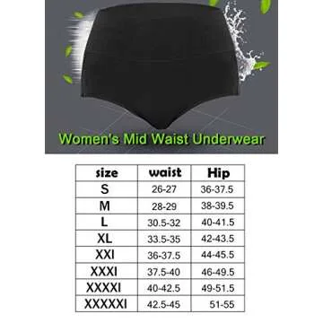 ASIMOON Womens Underwear, Cotton Underwear Postpartum Tummy Control Panties Stretch Breathable Full Coverage Ladies Briefs