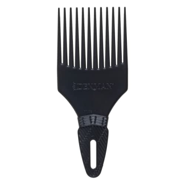 Jack Dean by Denman (Black) Curl Volumiser Comb for Separating, Styling, Defining, Enhancing & Boost...