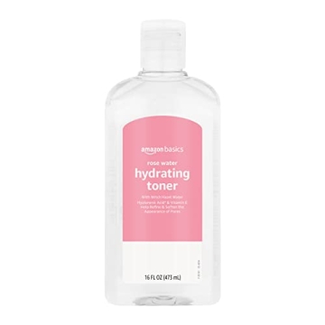 Amazon Basics Rose Water Hydrating Toner - 16 Oz Pack for All Skin Types
