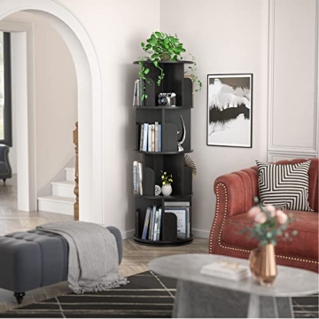 Aheaplus Rotating Bookshelf for Small Spaces