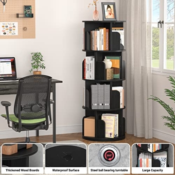 Aheaplus Rotating Bookshelf for Small Spaces