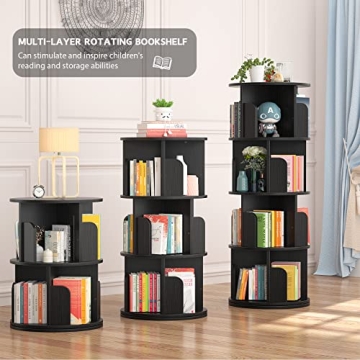 Aheaplus Rotating Bookshelf for Small Spaces