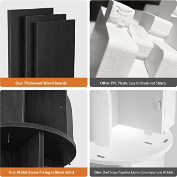 Aheaplus Rotating Bookshelf for Small Spaces