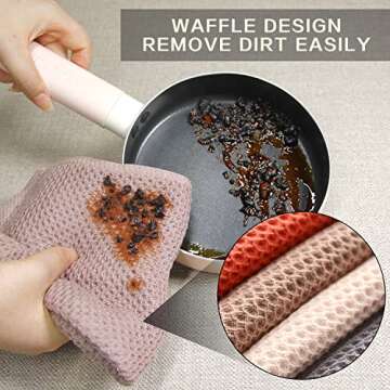 BALCONY & FALCON Waffle Weave Dish Towels for Cleanliness and Style