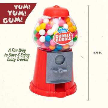 Schylling Retro Gumball Machine Coin Bank - 50 Gumballs Included