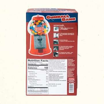 Schylling Retro Gumball Machine Coin Bank - 50 Gumballs Included