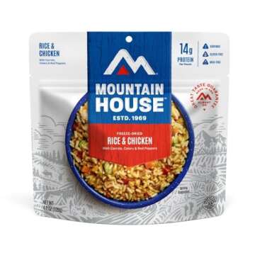 Mountain House Rice & Chicken | Freeze Dried Backpacking & Camping Food |6-Pack | Gluten-Free