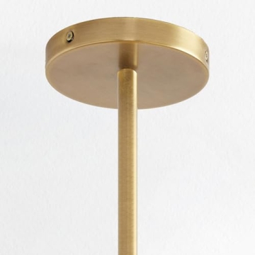 Mid-Century Geometric Ribbed Glass Chandelier