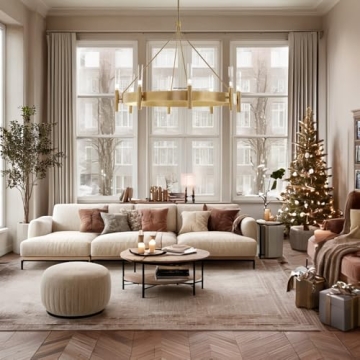 Mid-Century Geometric Ribbed Glass Chandelier