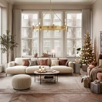 Mid-Century Geometric Ribbed Glass Chandelier