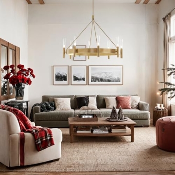 Mid-Century Geometric Ribbed Glass Chandelier