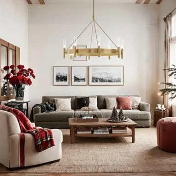 Mid-Century Geometric Ribbed Glass Chandelier