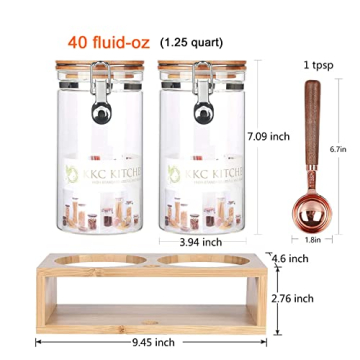Stylish Glass Food Storage Jars with Bamboo Lids Set