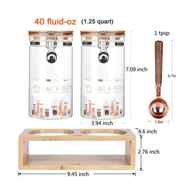 Stylish Glass Food Storage Jars with Bamboo Lids Set