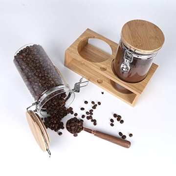 Stylish Glass Food Storage Jars with Bamboo Lids Set