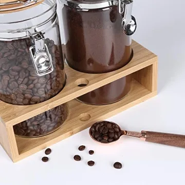 Stylish Glass Food Storage Jars with Bamboo Lids Set