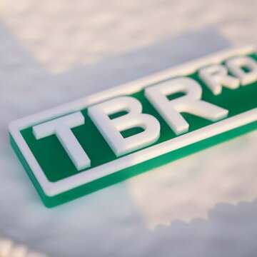 Library Street Sign, Bookshelf Library Sign, Book Nook decor, 3D Bookshelf Accessories, Book Lovers Gifts, Library Decor, Reading Nook, Gifts for Book Lovers Women or Men (TBR RD - 2" x 6")