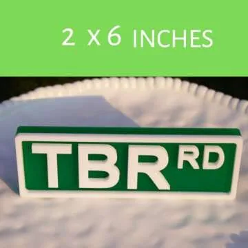 Library Street Sign, Bookshelf Library Sign, Book Nook decor, 3D Bookshelf Accessories, Book Lovers Gifts, Library Decor, Reading Nook, Gifts for Book Lovers Women or Men (TBR RD - 2" x 6")