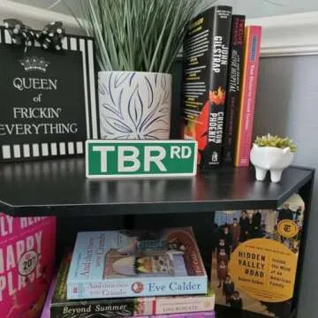 Library Street Sign, Bookshelf Library Sign, Book Nook decor, 3D Bookshelf Accessories, Book Lovers Gifts, Library Decor, Reading Nook, Gifts for Book Lovers Women or Men (TBR RD - 2" x 6")