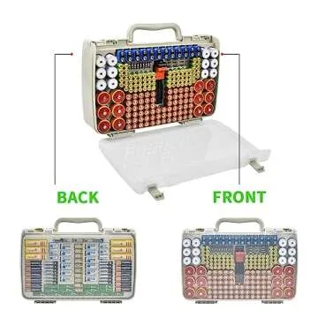 Aptbyte Battery Organizer Storage Holder Box Case with Tester- 269 Batteries Double-Sided Variety Pa...