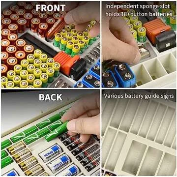 Aptbyte Battery Organizer with Tester - 269 Battery Holder