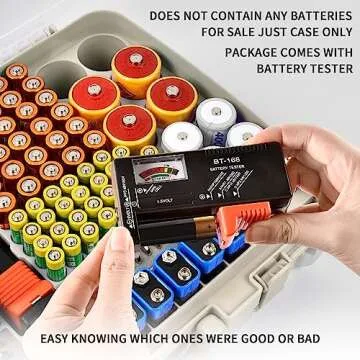 Aptbyte Battery Organizer with Tester - 269 Battery Holder