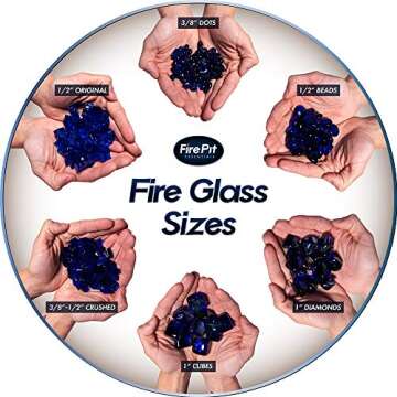 Steel Blue - Fire Glass for Indoor and Outdoor Fire Pits or Fireplaces | 10 Pounds | 1/4 Inch, Reflective
