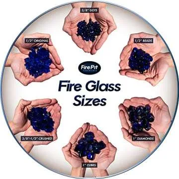 Steel Blue - Fire Glass for Indoor and Outdoor Fire Pits or Fireplaces | 10 Pounds | 1/4 Inch, Reflective