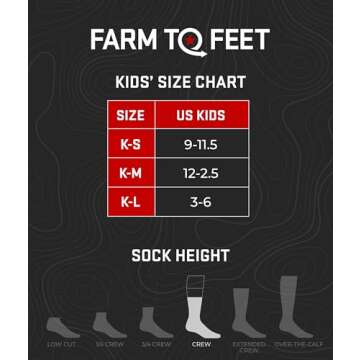 Farm to Feet Lightweight Merino Wool Crew Socks