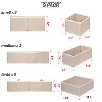 DIOMMELL Cloth Storage Boxes for Baby Clothes & Accessories