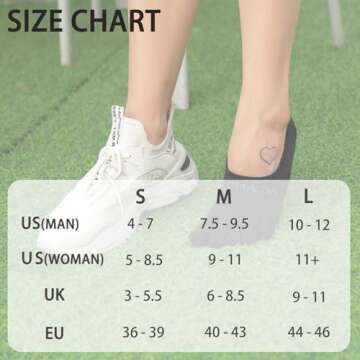 aomagic Toe Socks No Show Women Men Liner Socks Invisible Non-Slip Low Cut Finger Socks Soft Breathable, White/Black/Grey Small - 3 Pairs