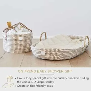 Premium Bebe Bask Changing Basket - Eco-Friendly Baby Care
