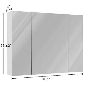 Stylish DICTAC Medicine Cabinet with Mirror & Storage