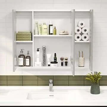 Stylish DICTAC Medicine Cabinet with Mirror & Storage