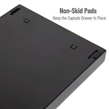 Mind Reader Nespresso Compatible Capsule Drawer Countertop Organizer, Coffee Pod Holder, Storage, 9.21 x 15.94 x 2.36, Black