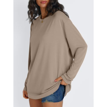 Trendy Queen Women's Oversized Long Sleeve Tee