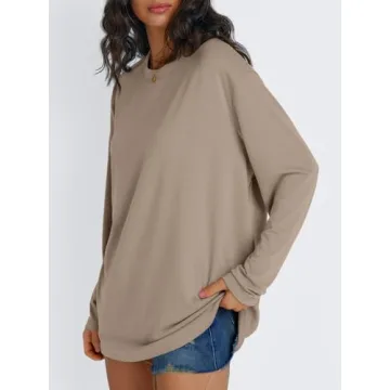 Trendy Queen Women's Oversized Long Sleeve Tee