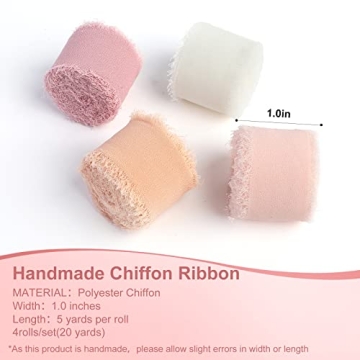 Elegant Handmade Fringe Chiffon Ribbon Set for Crafts