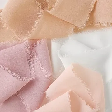 Elegant Handmade Fringe Chiffon Ribbon Set for Crafts