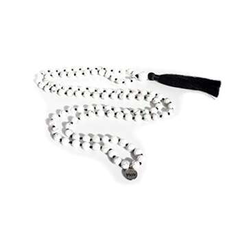 MeruBeads - Premium Mala Beads Necklace Howlite Japa Mala - Howlite Mala Necklace - Mala Beads Men - Meru Beads - Mala Beads 108