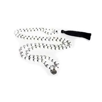 MeruBeads - Premium Mala Beads Necklace Howlite Japa Mala - Howlite Mala Necklace - Mala Beads Men - Meru Beads - Mala Beads 108