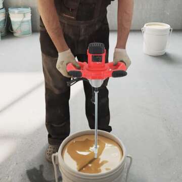 CDZHLTG Cement Mixer - 2100W Portable Electric Concrete Mixer with 6 Speed Control