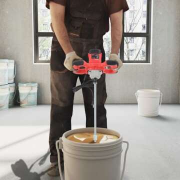CDZHLTG 2100W Electric Cement Mixer with 6 Speeds