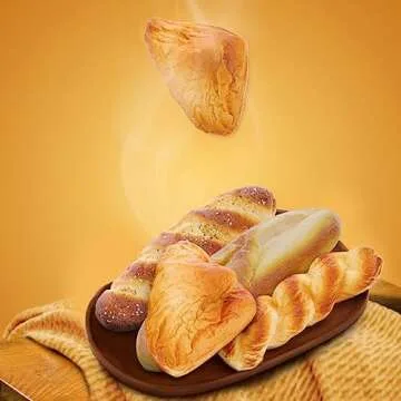 Woration 4pcs Artificial French Bread Set Fake Loaf Simulation Baguette Faux Pastries Food Model Display Home Kitchen Decoration Bakery Ornament