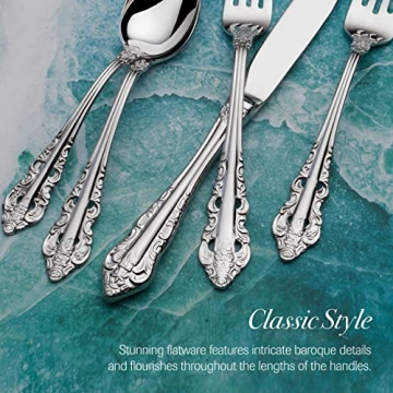 Wallace Antique Baroque 65-Piece Stainless Steel Flatware Set