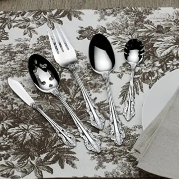 Wallace Antique Baroque 65-Piece Stainless Steel Flatware Set
