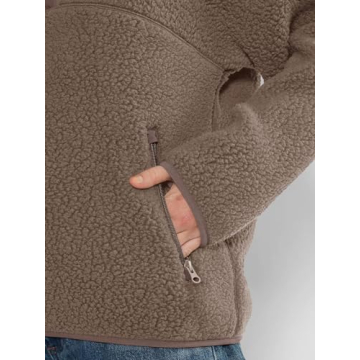 LASLULU Cozy Half Zip Fleece Women Jacket for Everyday Wear