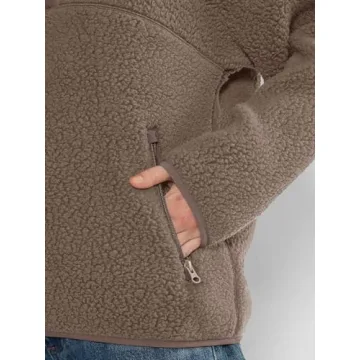 LASLULU Cozy Half Zip Fleece Women Jacket for Everyday Wear